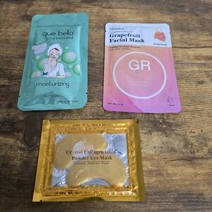 New Lot Of 3 Face Masks And Eye Masks